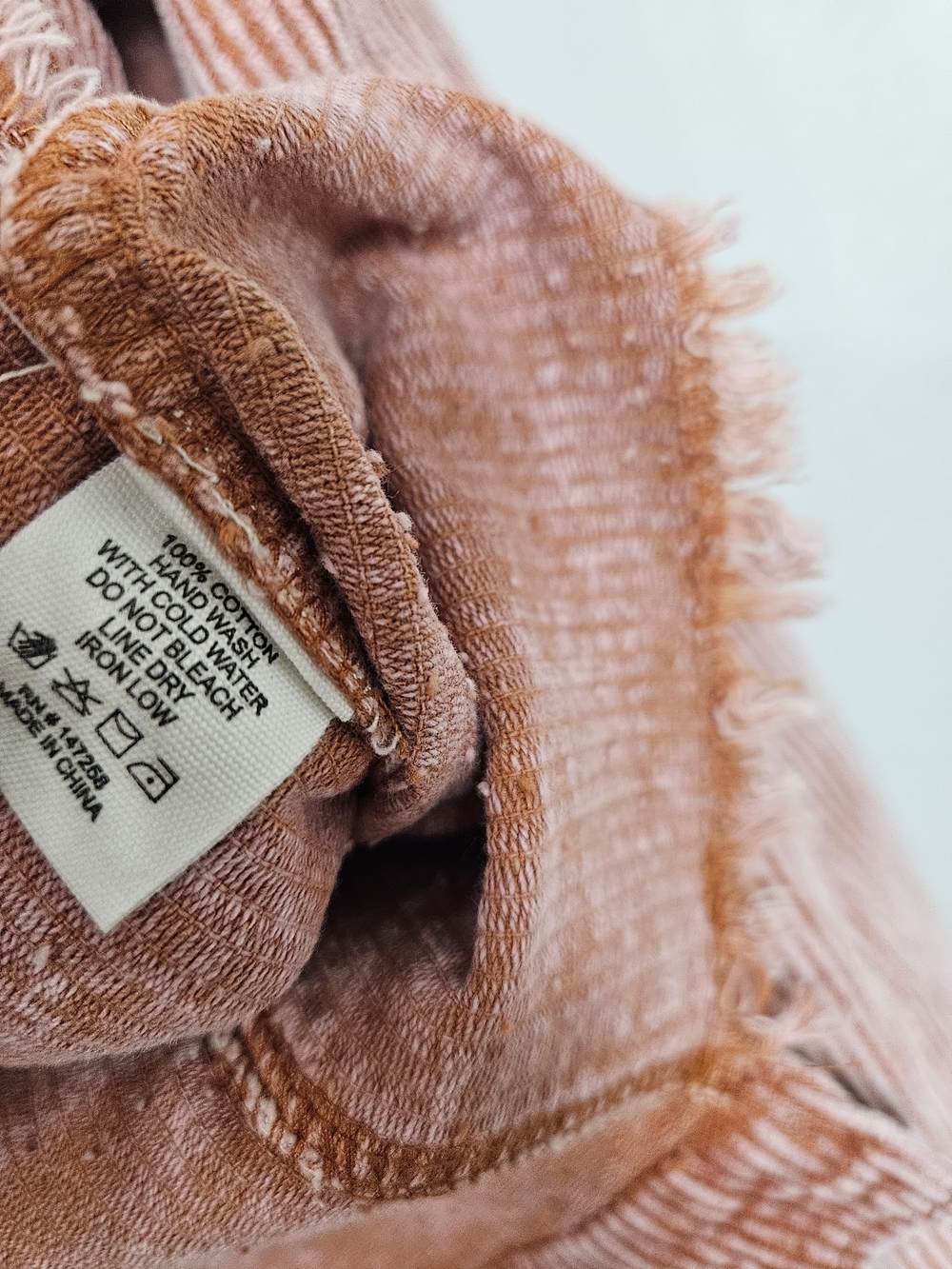 Simply Southern Dusty Rose Corduroy Jacket with White Sherpa Collar Size Medium - Picture 4 of 5